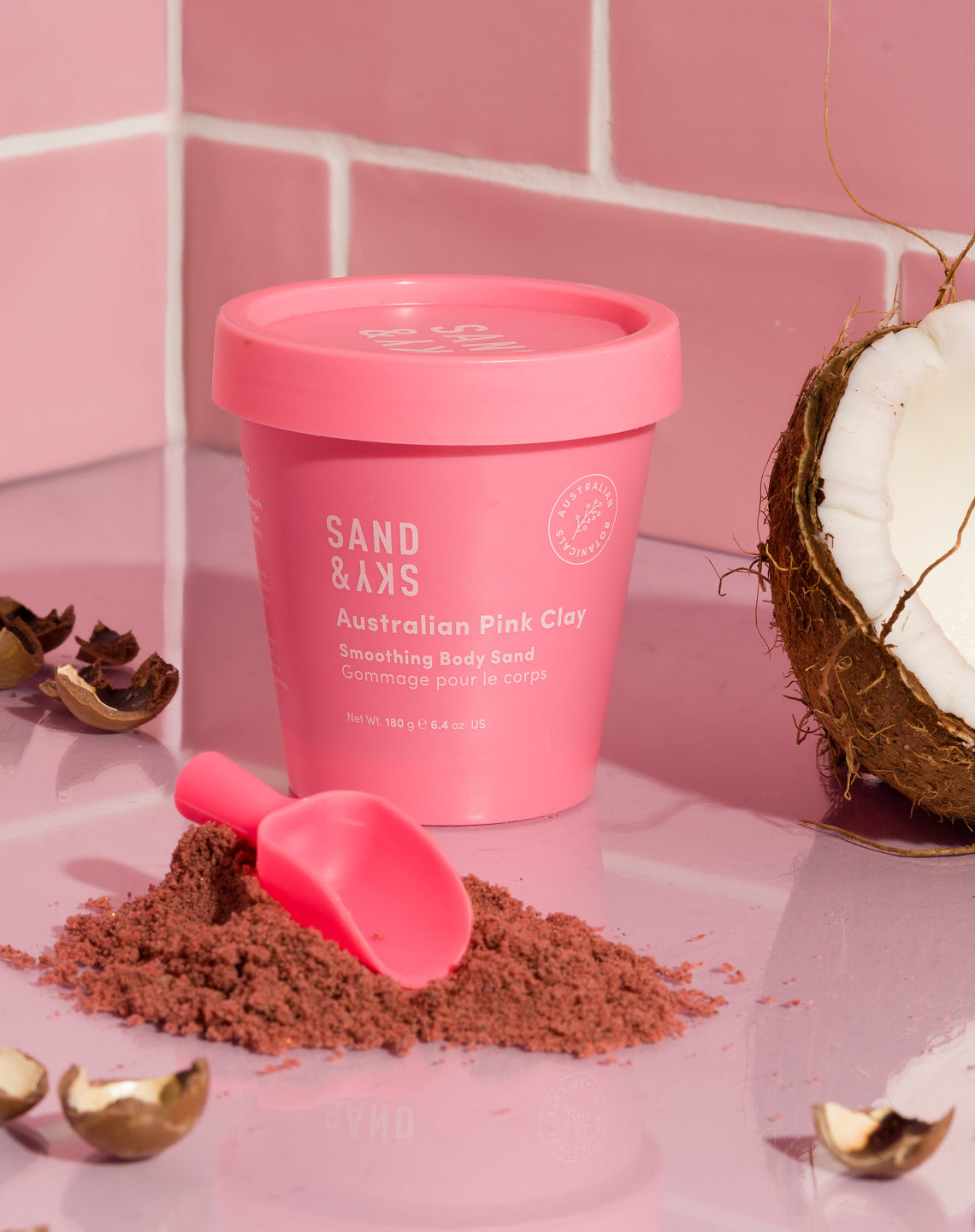 Australischer Pink Clay Glättender Körpersand