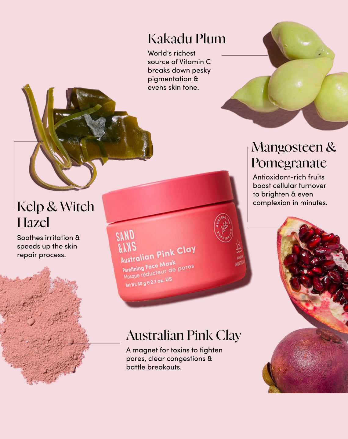 Australian Pink Clay Porefining Face Mask