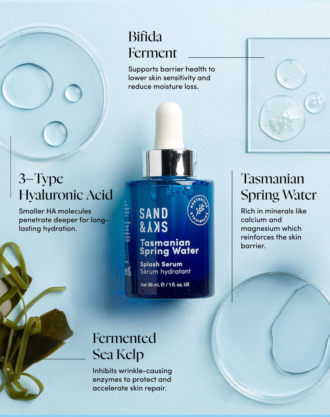 Tasmanisches Quellwasser-Spritzserum