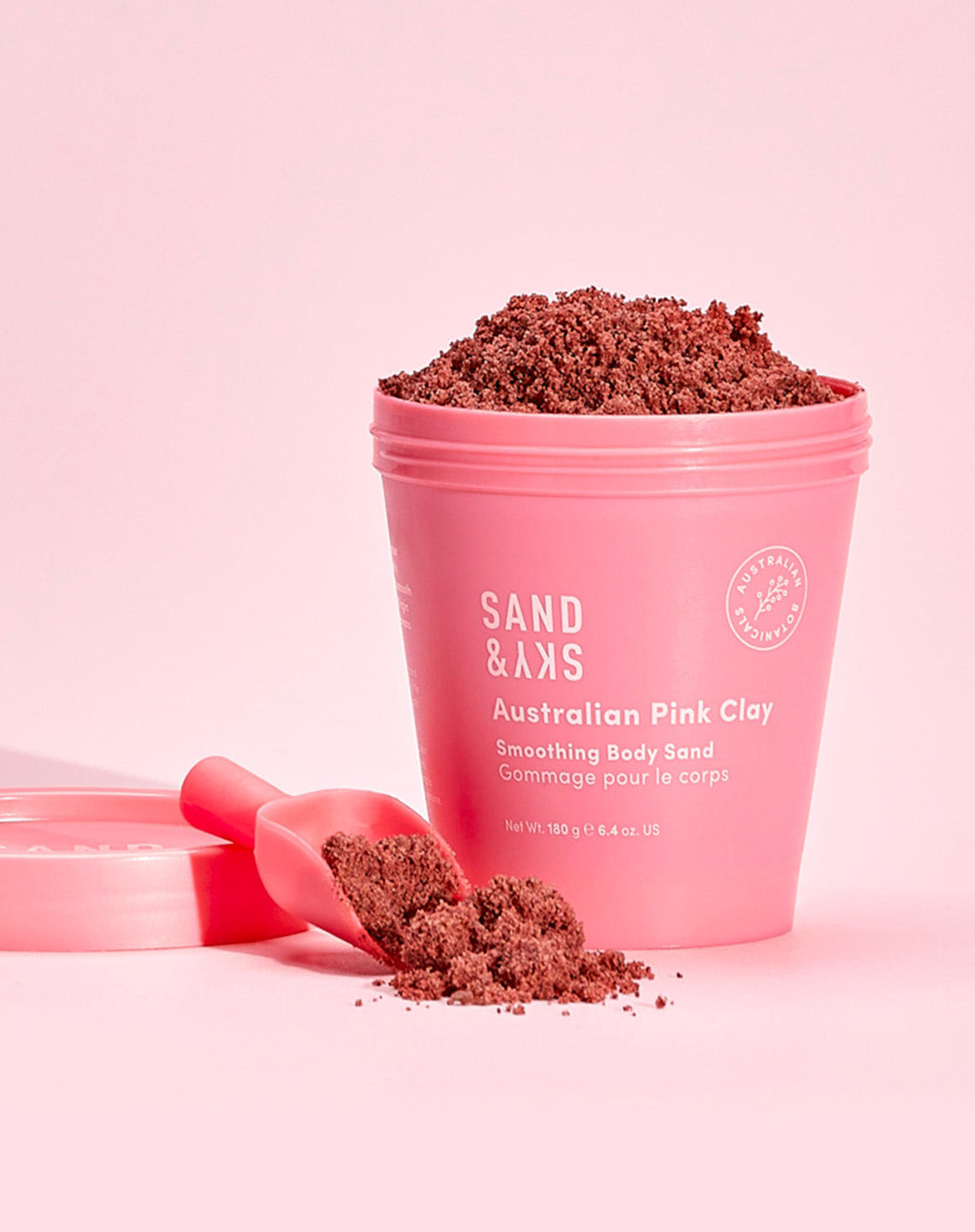 Sand & Sky Australian Pink Clay Smoothing Body Sand scrub for bumpy skin, KP, and ingrown hairs
