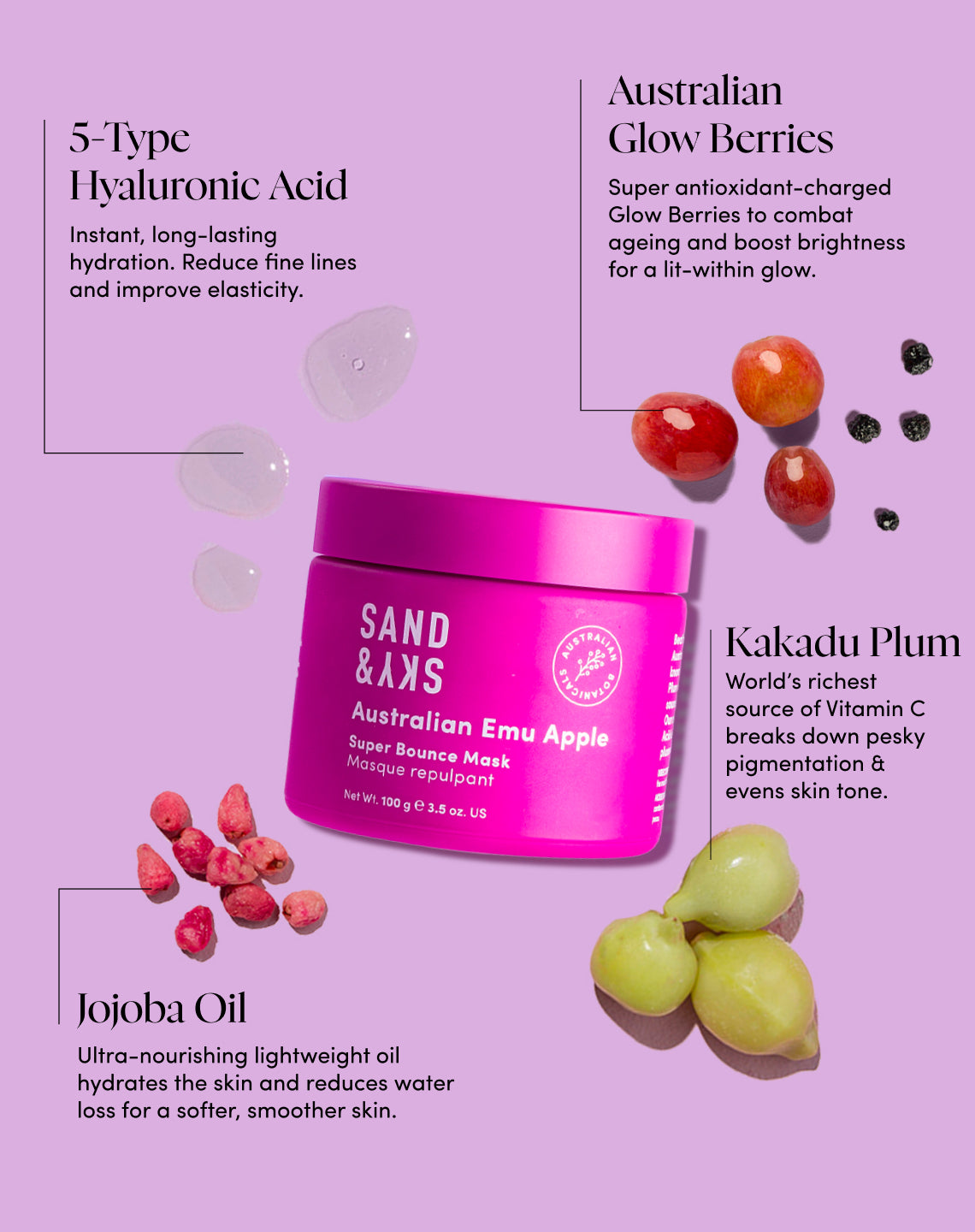 Australian Glow Berries Super Bounce Maske