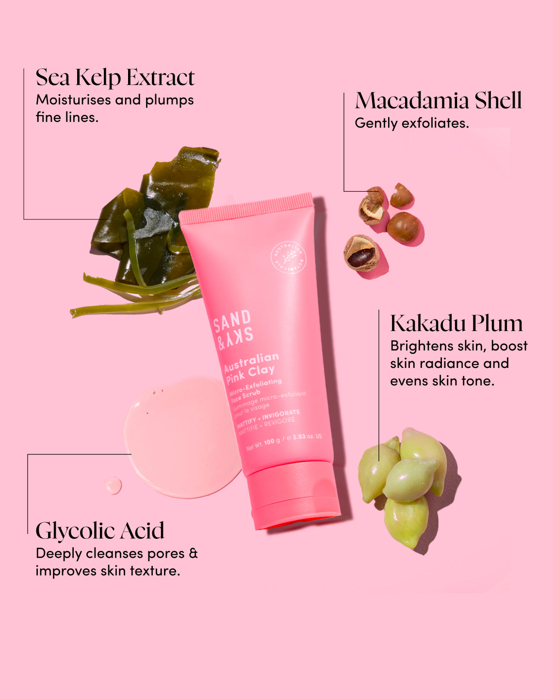 Australian Pink Clay Flash Perfection Exfoliator