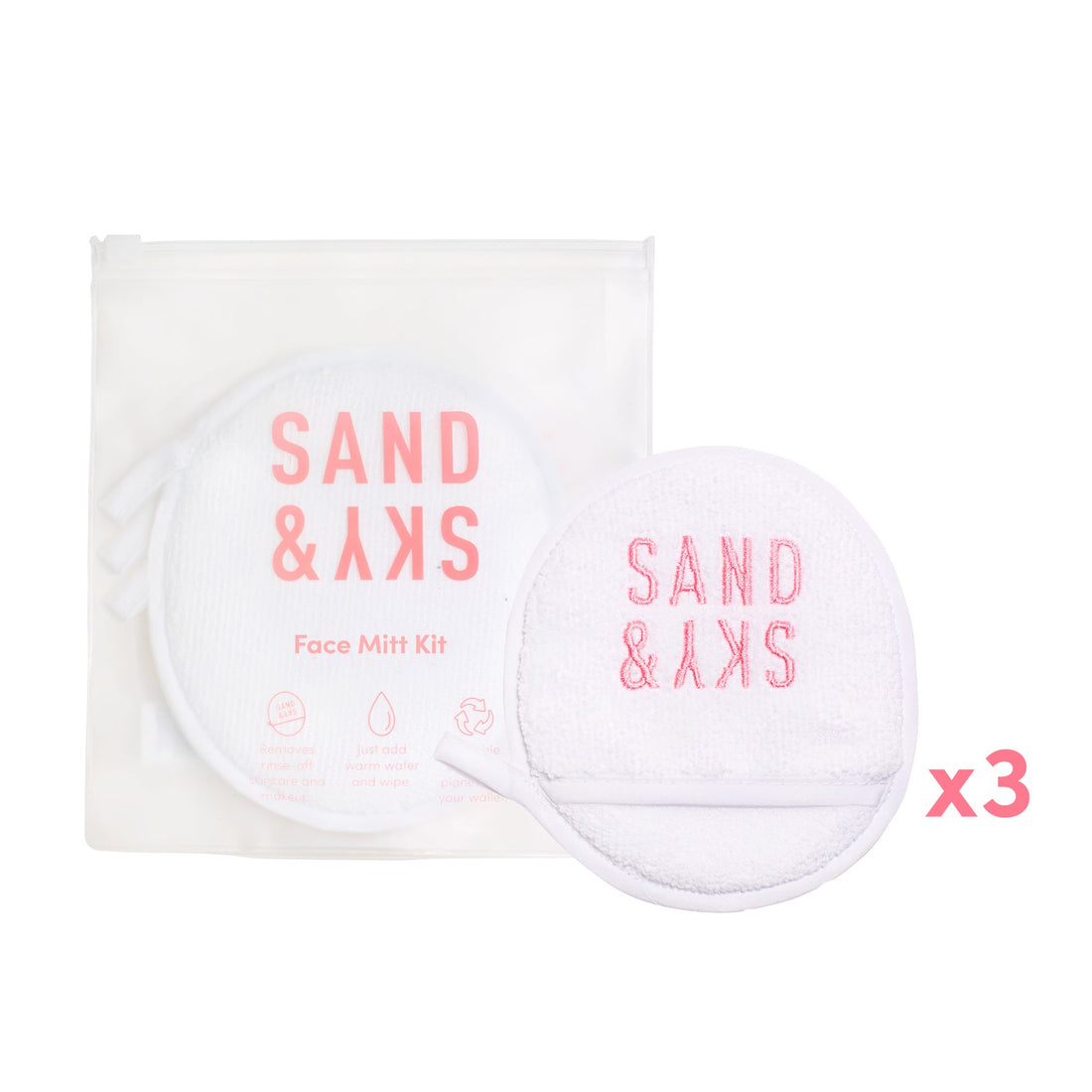 3pc Face Mitt Kit